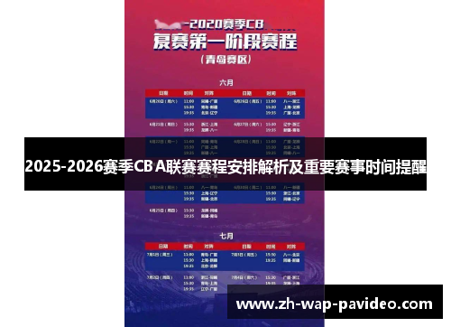 2025-2026赛季CBA联赛赛程安排解析及重要赛事时间提醒