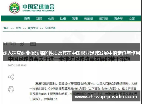 深入探究建业俱乐部的性质及其在中国职业足球发展中的定位与作用