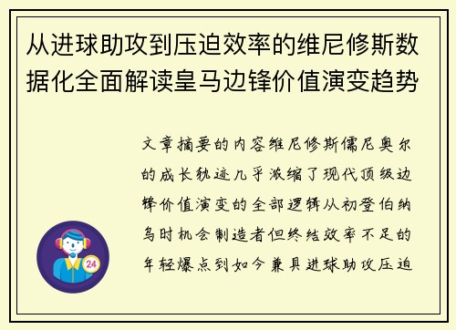 从进球助攻到压迫效率的维尼修斯数据化全面解读皇马边锋价值演变趋势 从进球助攻到压迫效率的维尼修斯数据化全面解读皇马边锋价值演变趋势
